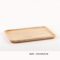Plateau de service en mélamine de grande taille, personnalisable et de qualité supérieure, avec poignées ergonomiques pour la maison et la restauration