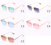 Lunettes de soleil Lmamba Luxury Retro Square Designs, verres dégradés, protection UV400, logo personnalisé, monture métallique sans bordure, pour hommes et femmes