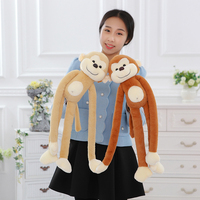 Jouet en peluche doux à bras Long, singe, animaux en peluche, jouets personnalisés, Lion, éléphant, vente en gros