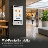 Terminal de paiement de 32 pouces Kiosques de paiement auto-facture Kiosque de commande automatique de paiement avec scanner d'imprimante et écran tactile de kiosque d'appareil photo