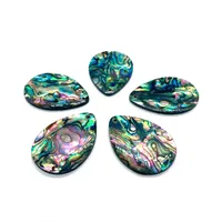 Pendentif en acrylique en forme de coquille d'ormeau naturelle, fabrication de bijoux, boucles d'oreilles, collier, forme de goutte d'eau, breloques, accessoires