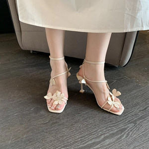 Sandalias de Tacón Alto Ultrafino con Logotipo Personalizado, Ligeras, Antideslizantes, Punta Abierta, Tallas Grandes para Mujer - Product Image 4