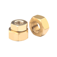 Tuercas Hexagonales de Latón M2-M64, Latón Sólido C3604 DIN 934, Acabado Liso, No Magnéticas, para Electricidad ANBOR