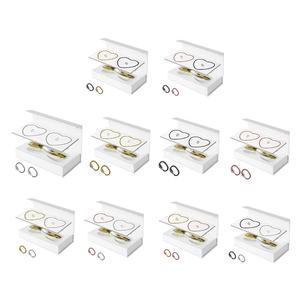 TongLing <span class=keywords><strong>Bracelet</strong></span> permanent 2 pièces en acier inoxydable pour <span class=keywords><strong>adulte</strong></span> avec logo personnalisé serti d'une pince plaquée or blanc <span class=keywords><strong>Bracelet</strong></span> d'amitié - Product Image 1