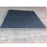 Kit de terrasse préfabriqué en WPC à assemblage rapide sans outils, avec pieds réglables, imperméable, pour l'extérieur, sol modulaire pour patio et jardin