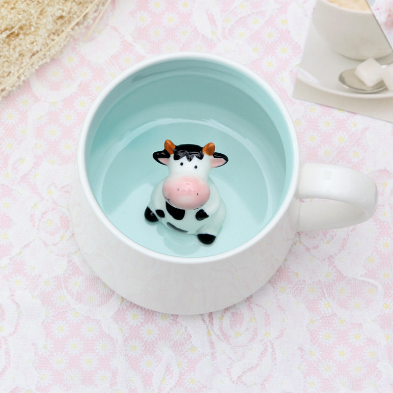 Tasse blanche - vache