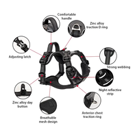 VPETBR 2026 OEM Harnais tactique personnalisé en cuir pour animaux de compagnie, laisse anti-traction, gilet et harnais pour chats, chiots et chiens