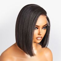 X-TRESS dentelle avant Bob perruques cheveux humains 13x4 HD dentelle sans colle Bob perruque cheveux humains courte droite frontale Bob perruques