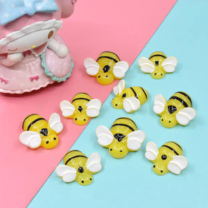 Cabujón plano de resina de abeja Kawaii para la fabricación de joyas DIY, horquillas, decoración de fundas de teléfono y accesorios - Product Image 2
