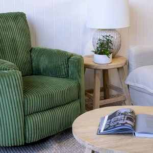 Sillón Reclinable Moderno Tapizado en Terciopelo, Diseño Nórdico para Hotel, Balcón, Dormitorio, Sala de Estar, Sofá de Descanso - Product Image 5