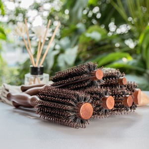 Produits les plus vendus <span class=keywords><strong>Brosse</strong></span> <span class=keywords><strong>ronde</strong></span> en bois de salon en nylon et poils de sanglier pour le séchage par soufflage aux États-Unis - Product Image 5