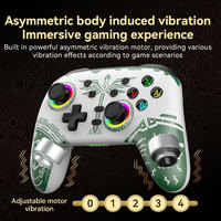 Manette de jeu sans fil BT multiplateforme S08 pour console Switch avec joystick six axes pour jeux PS4 PC Android IOS Phone