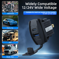 Chargeur rapide 12V 24V PD 3.0 avec interrupteur à bascule, double port USB, prise de charge pour bateau, bus, marine