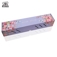 Vente en gros, grand Carton ondulé pliable violet, Bouquet de fleuriste frais, Roses, boîte d'emballage de fleurs