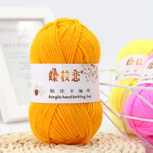 China factory high quality 60 colors 100% acrylic knitting yarn for crochet