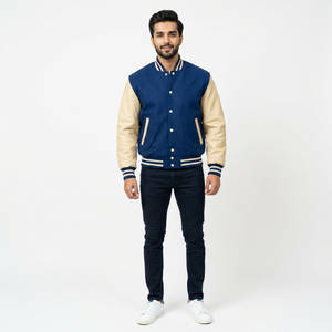 College Varsity <b>Jackets</b> Wholesale <b>Pullover</b> <b>Men</b> Lather Varsity <b>Jacket</b> Letterman CollegeBaseballjacket for <b>men</b> - Product Image 1