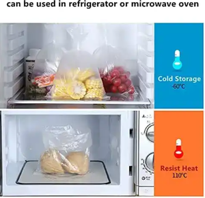 Bolsa Plana de Polietileno Degradable para Supermercado, para Mantener Frescos los Vegetales, Bolsa de Plástico Transparente para Productos Agrícolas - Product Image 4