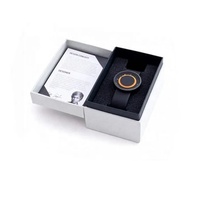 Estuche de Lujo Hecho a Mano para Relojes y Correas con Logotipos Personalizados, Grabado en Relieve, Forro de Esponja y Laminado Mate
