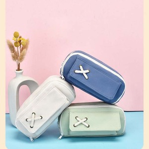 Trousse à crayons polyvalente en tissu, style tendance, avec décoration en corde, idéale pour le rangement des stylos au quotidien dans divers contextes - Product Image 3