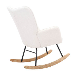 Sillas mecedoras con acento de terciopelo, Wingback sillón reclinable, muebles para sala de estar - Product Image 3