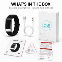 Bracelet intelligent sans écran E900 IP68 étanche avec ECG et HRV, 120+ modes d'exercice, bracelet tressé, suivi de la santé et du fitness pour hommes et femmes