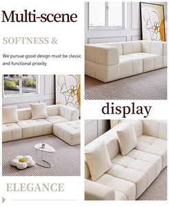 Modern Design Vacuum-packed Compressed <strong>Foam</strong> Modular <strong>Sofa</strong> Set Furniture Living Room Floor Cushion <strong>Sofa</strong> with Ottoman - Product Image 5