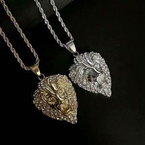 Yunnique – collier avec pendentif tête de Lion Hip Hop, en acier inoxydable, serti de zircone cubique, bijoux cadeau pour hommes - Product Image 1