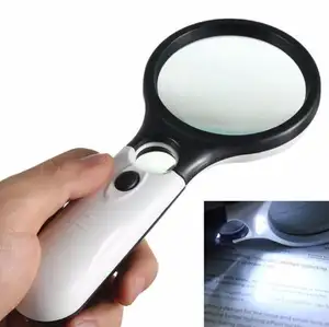 SLINYA 3 lumières LED 3X 45X loupe de lecture portable loupe de bijoux loupe