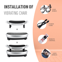 Plateforme vibrante d'exercice avec bandes de résistance pour la maison, perte de poids, exercice corporel et massage, multifonction verticale