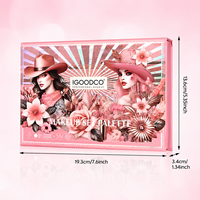 IGOODCO Palette de maquillage 3-en-1 40 couleurs facile à appliquer : blush, highlighter, contour, fard à paupières, gloss à lèvres, fini mat, scintillant et pailleté