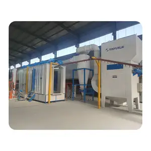 Hot sale best powder coating paint lines booth with Reciprocating Machine