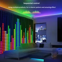 Vente chaude IP65 Étanche RVB Fantaisie Rideau Lumières Smart App Contrôlé LED Chaîne Atmosphère De Noël Transfrontalière