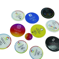 Vente flash : Autocollant NFC Google Review en époxy 10*10cm, 13.56mhz, plaque acrylique NFC, autocollants NFC pour table avec code QR
