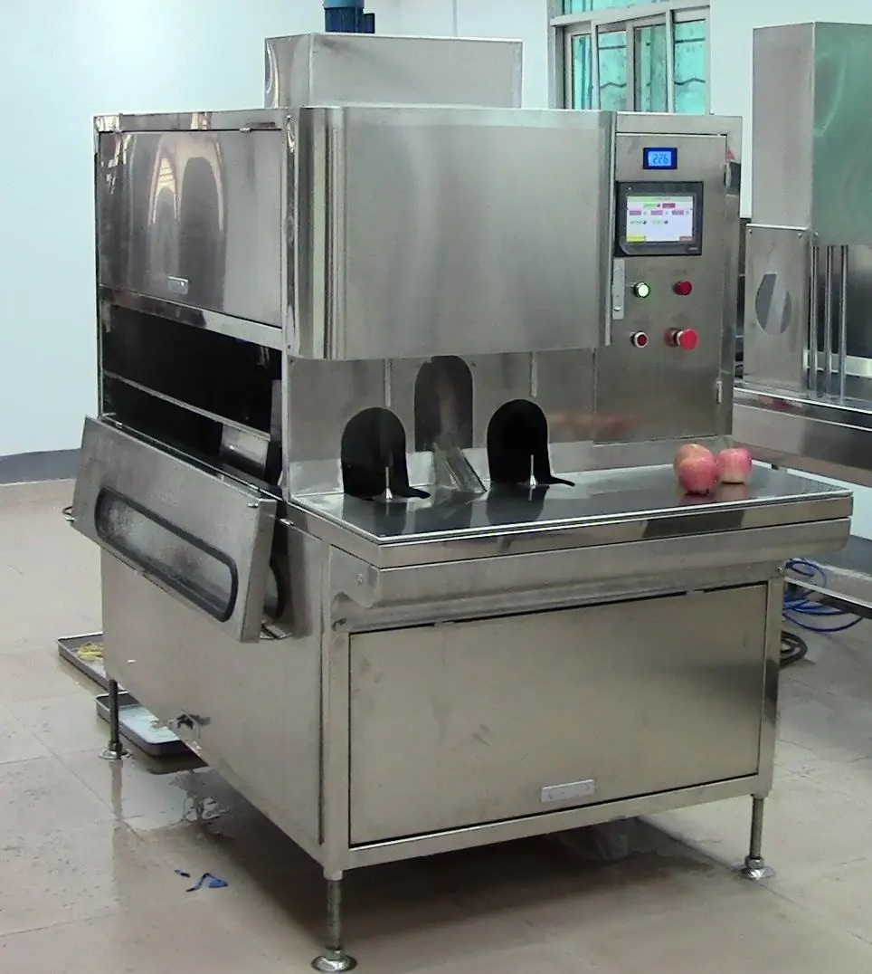 Automatische Ananas Mango Peeling Machine Kiwi Apple Snijden Dunschiller Machine