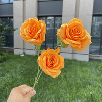 Simulation 3 Roses Fourchues Simulation fleur fleur mur fausses fleurs roses artificielles décoratives