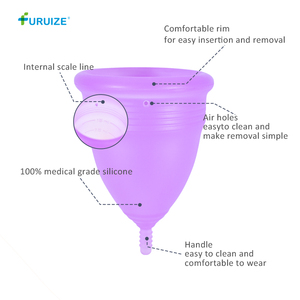Ağır akış adet fincan tıbbi sınıf silikon kadın silikon menstrüel kupalar kullanımlık adet sevimli fincan - Product Image 2