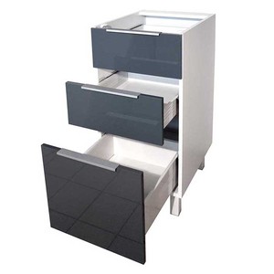 Gray Glossy Furniture Full <strong>Free</strong> <strong>Standing</strong> Sink Flat Pack Fitted Fireproof Exclusive Economical Design <strong>Kitchen</strong> <strong>Cabinet</strong> - Product Image 4