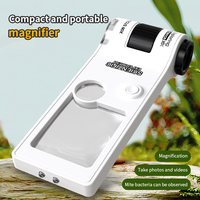 Lupa para Teléfono Inteligente de Alta Claridad 3X-10x80X con Interruptor Táctil a Color, LED Integrado, para Inspección de Monedas, Uso Profesional y Aficionados, Fácil de Usar