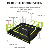 Anneau de boxe en acier renforcé avec revêtement en cuir PVC, accessoires durables, clôture de ring de combat, housse de protection de barrière, housse de corde extérieure