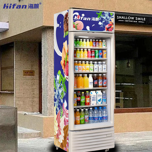 Réfrigérateur vertical à <span class=keywords><strong>double</strong></span> température avec <span class=keywords><strong>porte</strong></span> en verre pour boissons - Réfrigérateur de présentation efficace - Équipement de réfrigération fiable - Product Image 5