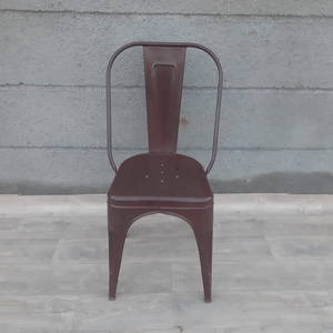 เก้าอี้คาเฟ่โลหะแนววินเทจอุตสาหกรรมสำหรับกลางแจ้งในร่มเฟอร์นิเจอร์ร้านอาหารราคาประหยัดสำหรับห้องนั่งเล่นของโรงเรียนในโรงพยาบาลคาเฟ่ - Product Image 3