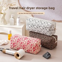 Nouvelle Trousse de Rangement Portable Multifonction Grande Capacité en Coton avec Fermeture Éclair pour Sèche-Cheveux et Outils de Coiffure