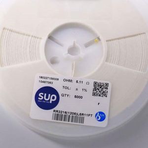 Whole -Sale RR3216 1206L5R11FT 1206 3216 Resistors Chip Resistors SMD Resistors 5.11ohm 1% 1/4W Thick Film Resistor - Product Image 1