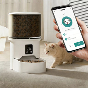 Petwant 4.5L Akıllı Evcil Hayvan Besleyici, WIFI APP Kontrolü ile Otomatik Kedi Köpek Mama Saklama Dağıtıcısı, Çift Güç Kaynağı Şarjlı - Product Image 1
