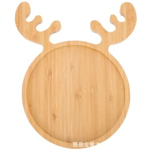 Bamboo Reindeer <b>Tray</b> 30cm Christmas Dessert Serving Plate For Party Food Display - Product Image 5