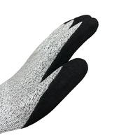 Gants de travail de sécurité industriels ANSI A2 B, niveau de coupe 13G, HPPE, sans couture, paume enduite de nitrile sablé
