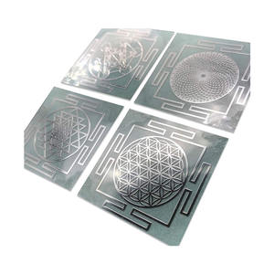 จี้เงินชุบโครเมียมแมนดาลา,รูปลอกโลหะพลังงานรูปทรงเรขาคณิตศักดิ์สิทธิ์แบบกำหนดเอง - Product Image 1