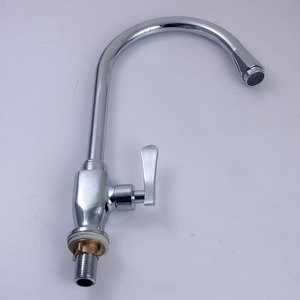 Robinet de cuisine Jinbei à poignée unique orientable, en cuivre, avec valve en céramique, à poser sur comptoir, style contemporain - Product Image 2