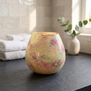 Handmade <b>Vintage</b> Art <b>Glass</b> Tabletop Tumbler <b>Vase</b> with Contemporary Design for Christmas Home Decor - Product Image 3