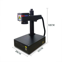 Machine de marquage laser à fibre 20W 30W 50W pour gravure d'anneaux, métal, bois, caoutchouc, contreplaqué, imprimante de marquage laser LAS